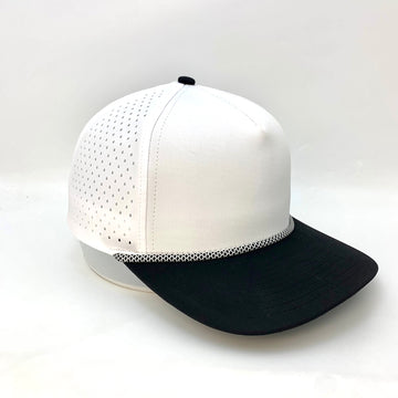 5 Panel Waterproof (White/Black) RESTOCK WEEK OF 5/26