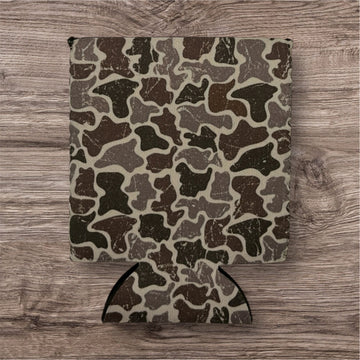 Distressed Camo Koozie