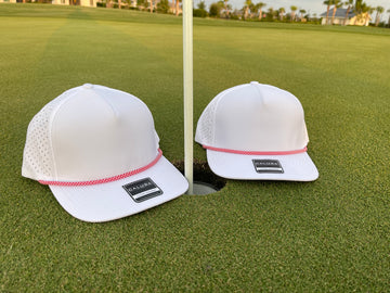 5 Panel Waterproof White (Red/White Diamond Rope)