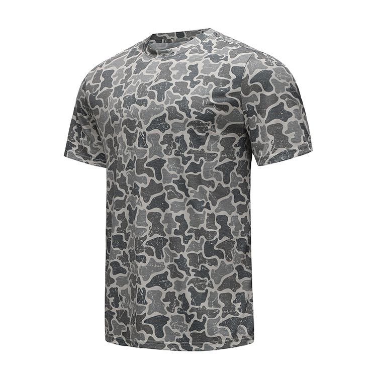 Washed Distressed Camo Short Sleeve Blanks