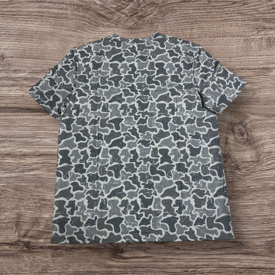 Washed Distressed Camo Short Sleeve Blanks (Arriving Mid/End September)