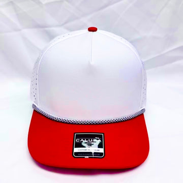 5 Panel Waterproof (White/Red)